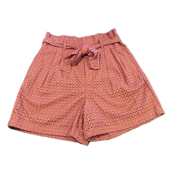 a new day Pants - A New Day Tie Paper Bag Eyelet Shorts  - Coral - Size 10 - NWOT